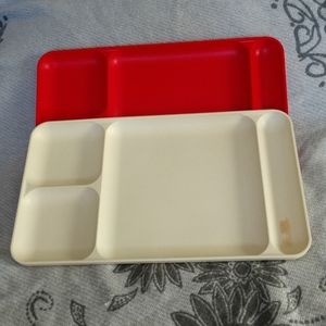 Vintage Tupperware Dinner Trays